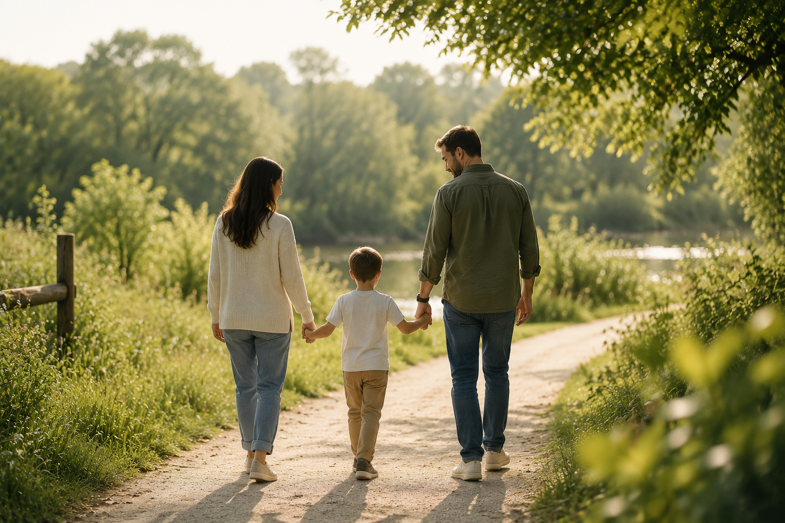 Family walking together